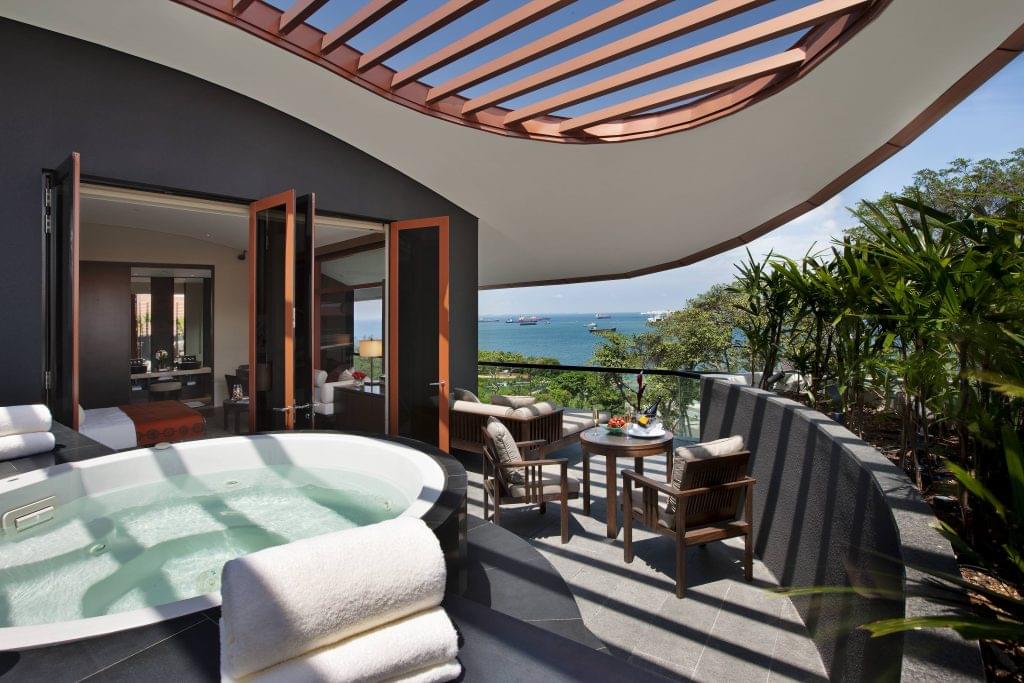 The Capella Hotel Singapore terrace